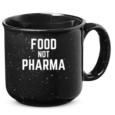 Food Not Pharma Natural Organic Nutrition 15oz Campfire Ceramic Mug