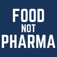 Food Not Pharma Natural Organic Nutrition Button