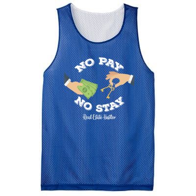 Funny No Pay No Stay Landlord Pay Me Real Estate Investor Gift Mesh Reversible Basketball Jersey Tank