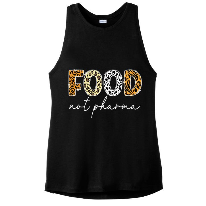 Food Not Pharma - Natural Organic Nutrition Health Wellness Ladies PosiCharge Tri-Blend Wicking Tank