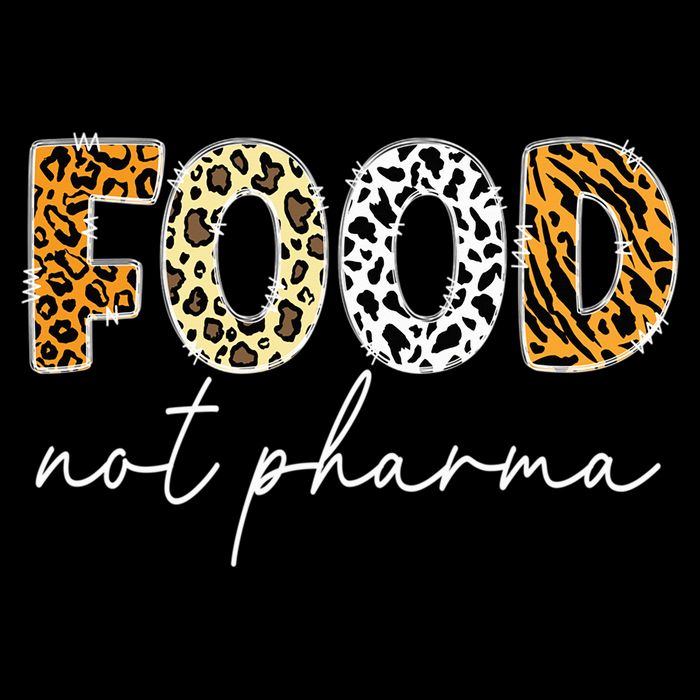 Food Not Pharma - Natural Organic Nutrition Health Wellness Button