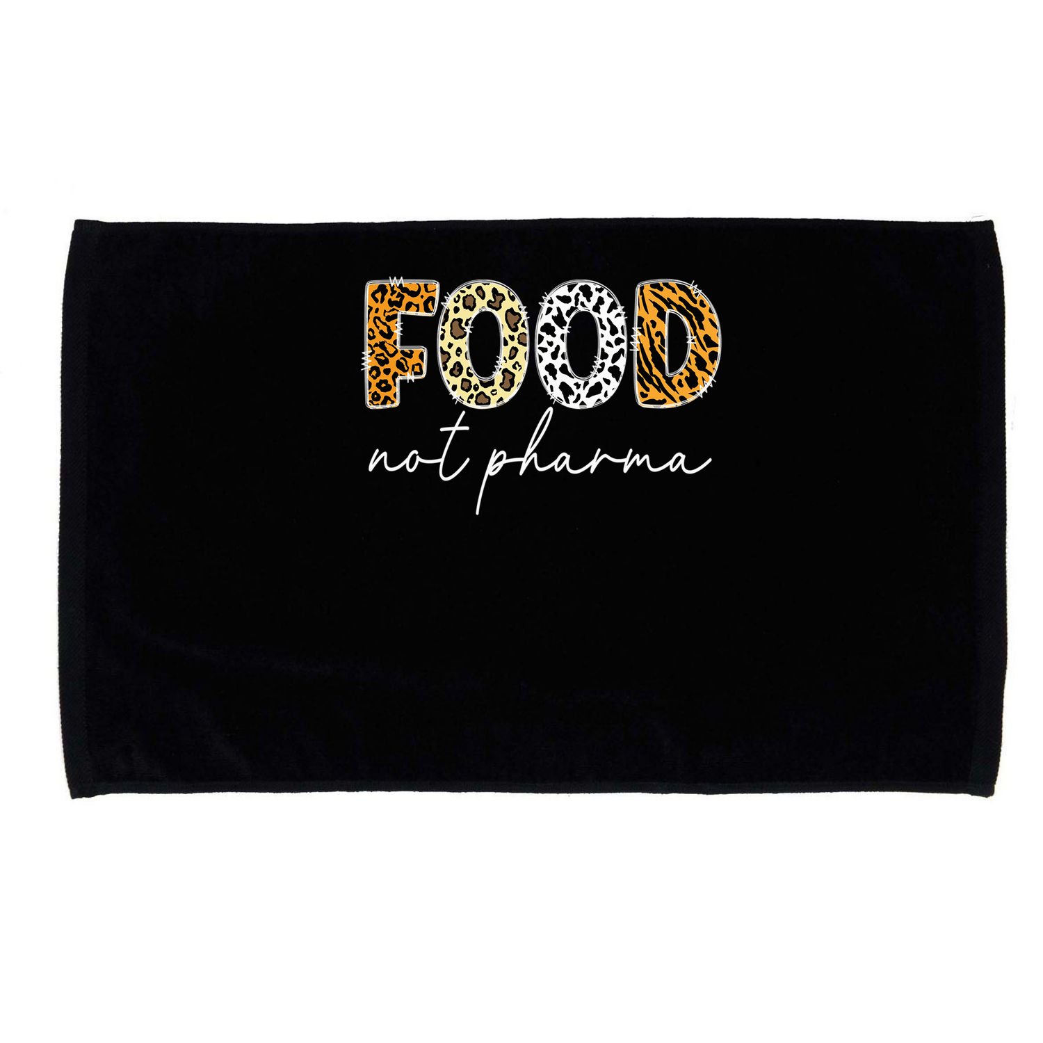 Food Not Pharma - Natural Organic Nutrition Health Wellness Microfiber Hand Towel