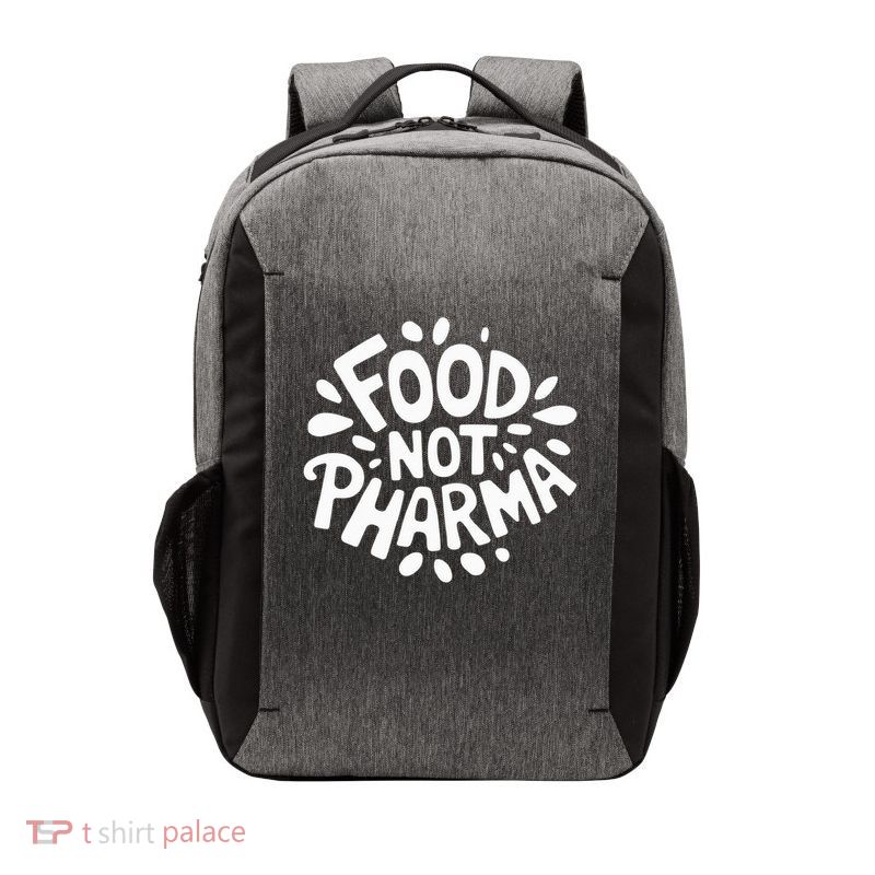 Food Not Pharma Natural Organic Nutrition Vector Backpack