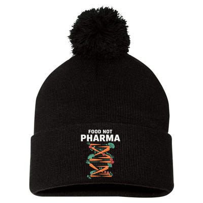 Food Not Pharma Natural Organic Nutrition Pom Pom 12in Knit Beanie