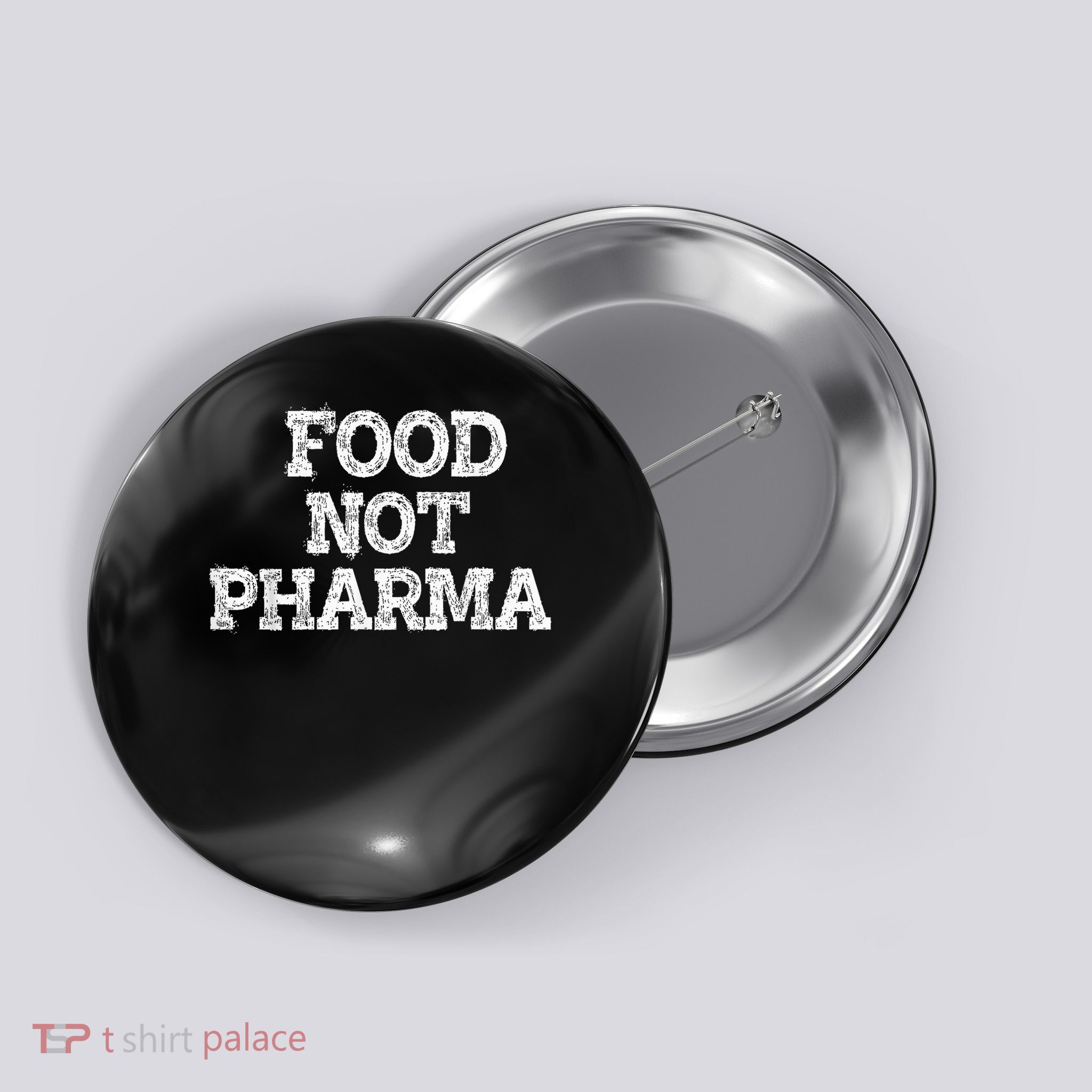 Food Not Pharma Natural Organic Nutrition Button