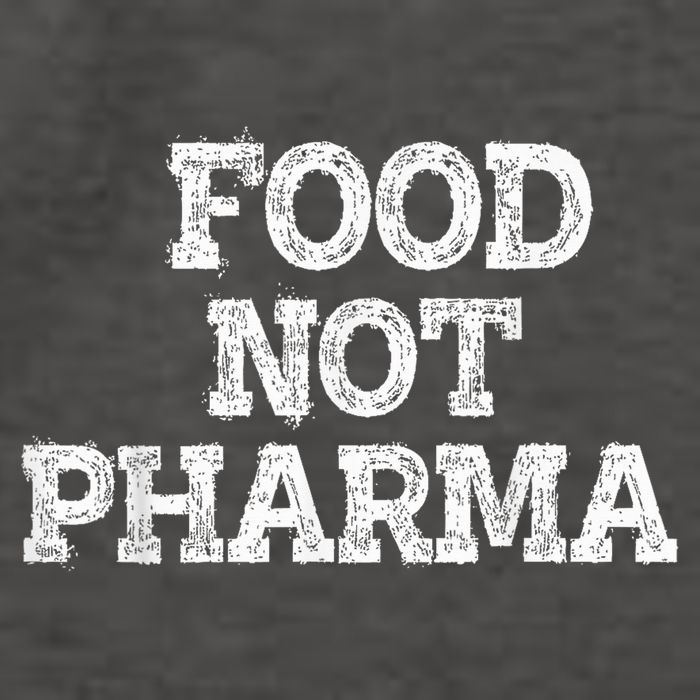 Food Not Pharma Natural Organic Nutrition Vector Backpack