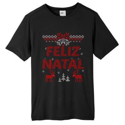 Feliz Natal Portuguese Merry Christmas Gift Idea Tall Fusion ChromaSoft Performance T-Shirt