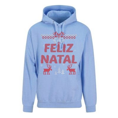 Feliz Natal Portuguese Merry Christmas Gift Idea Unisex Surf Hoodie