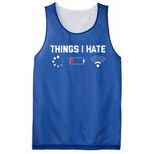 Funny Nerd Programmer Things I Hate Cool Gift Mesh Reversible Basketball Jersey Tank