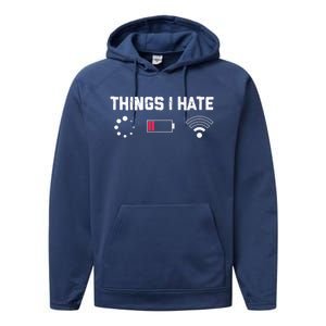 Funny Nerd Programmer Things I Hate Cool Gift Performance Fleece Hoodie