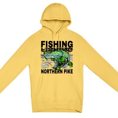 Fishing Northern Pike Premium Pullover Hoodie