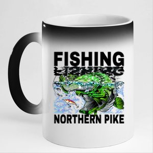 Fishing Northern Pike 11oz Black Color Changing Mug