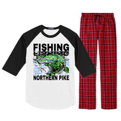 Fishing Northern Pike Raglan Sleeve Pajama Set