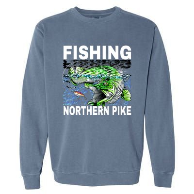 Fishing Northern Pike Garment-Dyed Sweatshirt