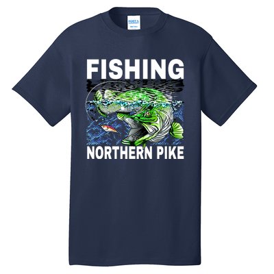 Fishing Northern Pike Tall T-Shirt