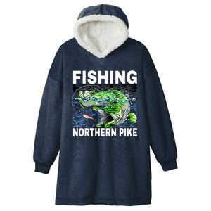 Fishing Northern Pike Hooded Wearable Blanket