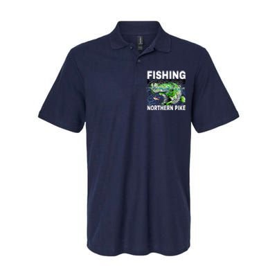 Fishing Northern Pike Softstyle Adult Sport Polo