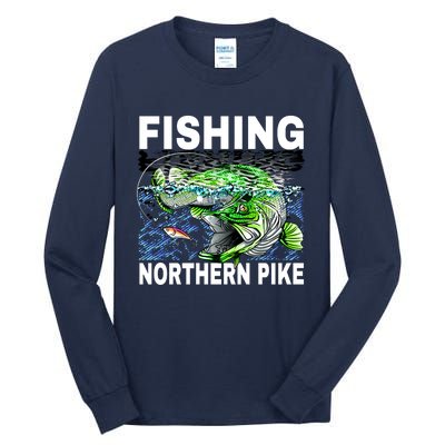 Fishing Northern Pike Tall Long Sleeve T-Shirt