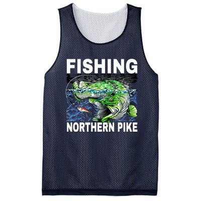 Fishing Northern Pike Mesh Reversible Basketball Jersey Tank