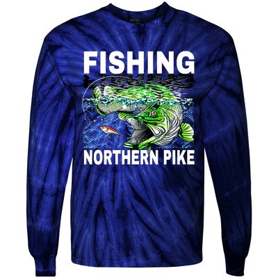 Fishing Northern Pike Tie-Dye Long Sleeve Shirt