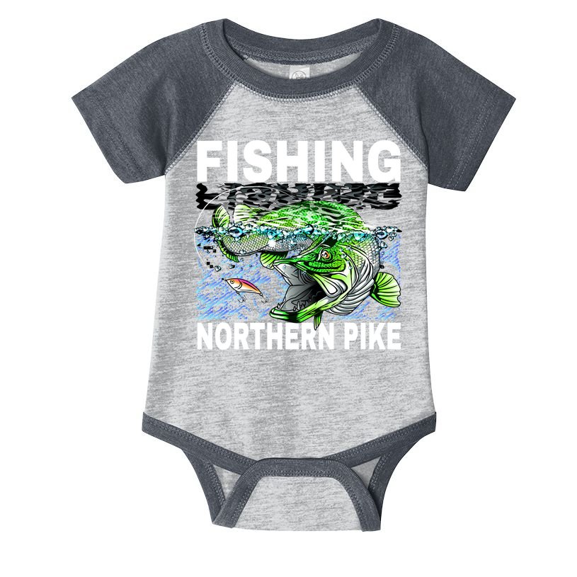Fishing Northern Pike Infant Baby Jersey Bodysuit