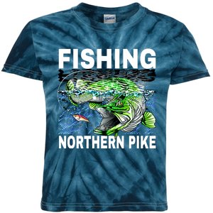 Fishing Northern Pike Kids Tie-Dye T-Shirt