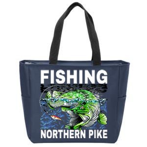 Fishing Northern Pike Zip Tote Bag