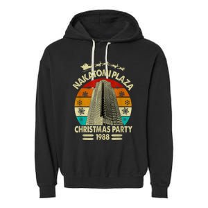 Funny Nakatomi Plaza Christmas Party 1988 Xmas Holiday Garment-Dyed Fleece Hoodie