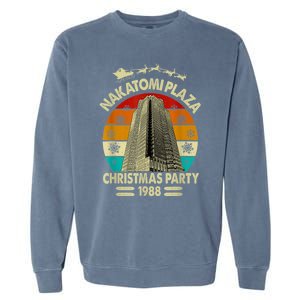 Funny Nakatomi Plaza Christmas Party 1988 Xmas Holiday Garment-Dyed Sweatshirt