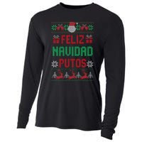 Feliz Navidad Putos Ugly Mexican Christmas Sweater Funny Cooling Performance Long Sleeve Crew