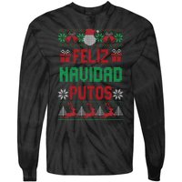 Feliz Navidad Putos Ugly Mexican Christmas Sweater Funny Tie-Dye Long Sleeve Shirt