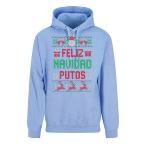 Feliz Navidad Putos Ugly Mexican Christmas Sweater Funny Unisex Surf Hoodie