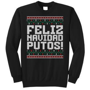 Feliz Navidad Putos Mexican Ugly Christmas Sweater Funny Sweatshirt