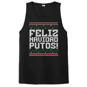 Feliz Navidad Putos Mexican Ugly Christmas Sweater Funny PosiCharge Competitor Tank