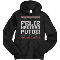 Feliz Navidad Putos Mexican Ugly Christmas Sweater Funny Tie Dye Hoodie