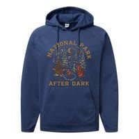 Funny National Park After Dark Performance Fleece Hoodie