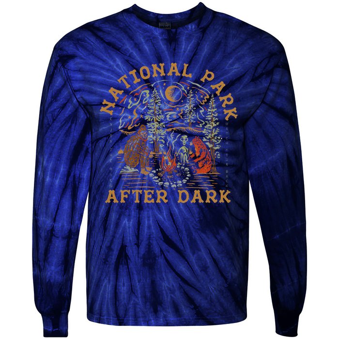 Funny National Park After Dark Tie-Dye Long Sleeve Shirt