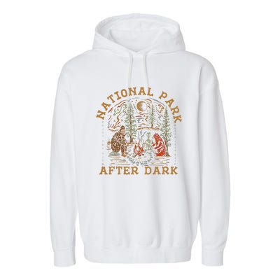 Funny National Park After Dark Garment-Dyed Fleece Hoodie