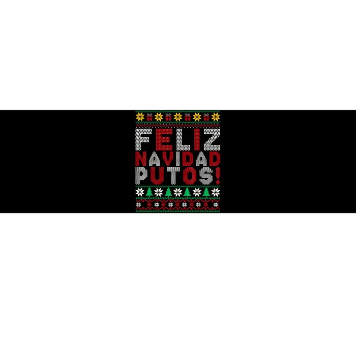 Feliz Navidad Putos Ugly Sweater Christmas Funny Bumper Sticker