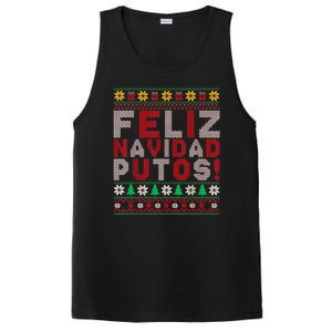 Feliz Navidad Putos Ugly Sweater Christmas Funny PosiCharge Competitor Tank