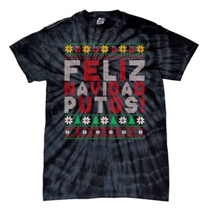 Feliz Navidad Putos Ugly Sweater Christmas Funny Tie-Dye T-Shirt