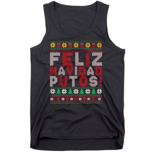 Feliz Navidad Putos Ugly Sweater Christmas Funny Tank Top