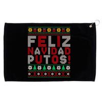 Feliz Navidad Putos Ugly Sweater Christmas Funny Grommeted Golf Towel