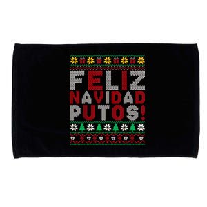 Feliz Navidad Putos Ugly Sweater Christmas Funny Microfiber Hand Towel