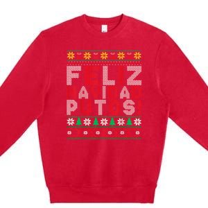 Feliz Navidad Putos Ugly Sweater Christmas Funny Premium Crewneck Sweatshirt