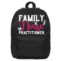 Family Nurse Practitioner FNP Family Nursing Student Gifts 16 in Basic Backpack