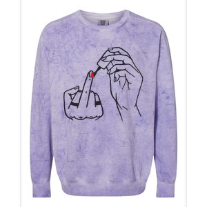 Feminism Nail Polish Colorblast Crewneck Sweatshirt