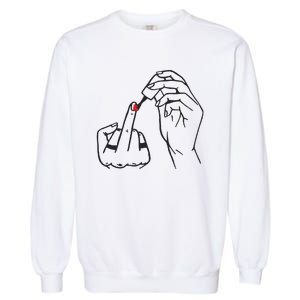 Feminism Nail Polish Garment-Dyed Sweatshirt