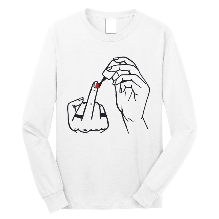 Feminism Nail Polish Long Sleeve Shirt