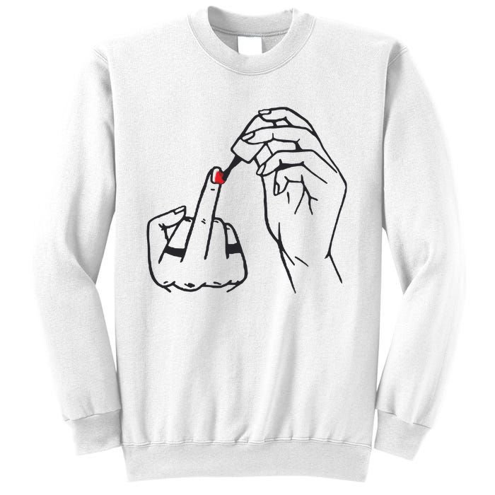 Feminism Nail Polish Sweatshirt